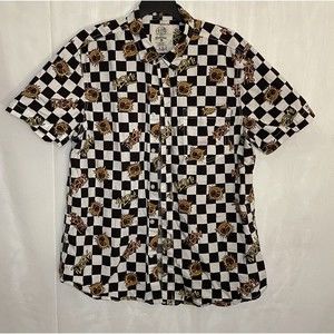 4:20 by Sublime Men's Sun Button Down Short Sleeve Shirt XL Checkered